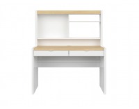 Zásuvka k písaciemu stolu (2 ks) Princeton SZU/BIU - biely lesk / sivá