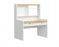 Zásuvka k písaciemu stolu (2 ks) Princeton SZU/BIU - biely lesk / zelená