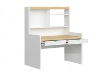 Zásuvka k písaciemu stolu (2 ks) Princeton SZU/BIU - biely lesk / zelená