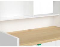 Zásuvka k písaciemu stolu (2 ks) Princeton SZU/BIU - biely lesk / zelená