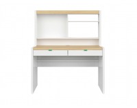 Zásuvka k písaciemu stolu (2 ks) Princeton SZU/BIU - biely lesk / zelená