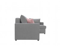 Rohová sedačka s rozkladom Przemek IV Lux L/P - sivá / ružová