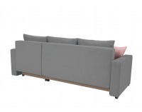 Rohová sedačka s rozkladom Przemek IV Lux L/P - sivá / ružová