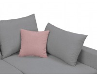 Rohová sedačka s rozkladom Przemek IV Lux L/P - sivá / ružová