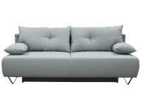 Pohovka s rozkladom a úložným priestorom Punkt - modrosivá / chróm