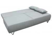 Pohovka s rozkladom a úložným priestorom Punkt - modrosivá / chróm