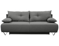 Pohovka s rozkladom a úložným priestorom Punkt - sivá / chróm