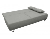 Pohovka s rozkladom a úložným priestorom Punkt - sivá / chróm