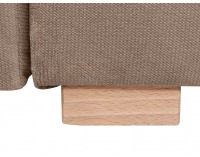 Pohovka s rozkladom a úložným priestorom Ronda Lux - hnedá / béžová / vzor / drevo (TX002)