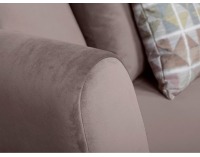 Pohovka s rozkladom a úložným priestorom Ronda Lux - hnedá / vzor / drevo (TX002)