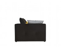 Pohovka s rozkladom a úložným priestorom Royal IV Mega Lux - čierna / žltá / vzor