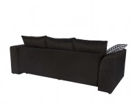 Pohovka s rozkladom a úložným priestorom Royal IV Mega Lux - čierna / žltá / vzor