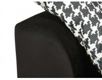 Pohovka s rozkladom a úložným priestorom Royal IV Mega Lux - čierna / žltá / vzor