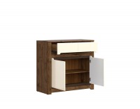 Komoda Ruso KOM2D2S - dub april / perleťový lesk