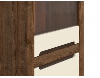 Vitrína Ruso REG1W1D - dub april / perleťový lesk