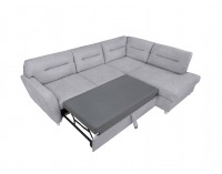 Rohová sedačka s rozkladom a úložným priestorom Sotelo P - svetlosivá