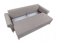 Pohovka s rozkladom a úložným priestorom Vienna Lux - sivá / prírodná