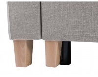 Pohovka s rozkladom a úložným priestorom Vienna Lux - sivá / prírodná