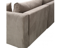 Rohová sedačka s rozkladom a úložným priestorom Buster Roh P - béžovosivá