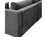 Rohová sedačka s rozkladom a úložným priestorom Buster Roh P - sivá