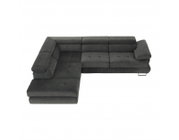 Rohová sedačka Buton P L - sivohnedá