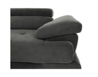 Rohová sedačka Buton P L - sivohnedá