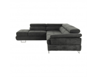 Rohová sedačka Buton P L - sivohnedá