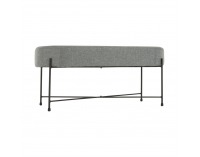 Čalúnená lavica Matir - sivá / čierna