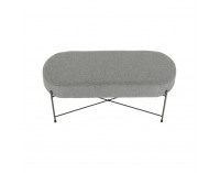 Čalúnená lavica Matir - sivá / čierna