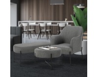 Čalúnená lavica Matir - sivá / čierna