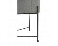 Čalúnená lavica Matir - sivá / čierna