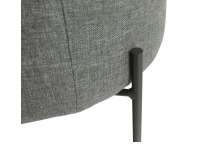 Čalúnená lavica Matir - sivá / čierna