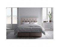 Čalúnená manželská posteľ s matracom Eshly 160x200 cm - béžová