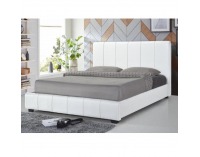 Čalúnená manželská posteľ s roštami Fantasy New 160 - biela
