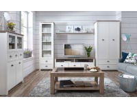 Obývacia izba Cannet- biela / dub canyon monument / biela matná