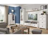 Obývacia izba Cannet- biela / dub canyon monument / biela matná