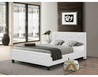 Čalúnená manželská posteľ s roštom Carisa 160 - biela