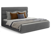 Čalúnená manželská posteľ s roštom Casos UP 140 - sivá