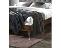 Manželská posteľ s roštom Cassidy 160 - orech / sivá