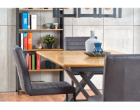 Rozkladací jedálenský stôl Chandler - dub prírodný / čierna