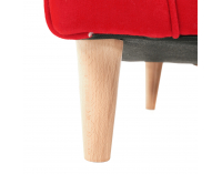 Kreslo (ušiak) Charlot - červená