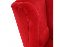 Kreslo (ušiak) Charlot - červená
