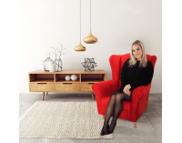 Kreslo (ušiak) Charlot - červená