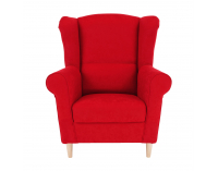 Kreslo (ušiak) Charlot - červená