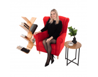 Kreslo (ušiak) Charlot - červená