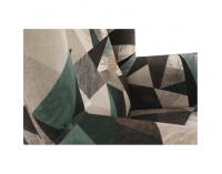 Kreslo (ušiak) Charlot - hnedozelený vzor