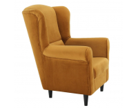 Kreslo (ušiak) Charlot - horčicová