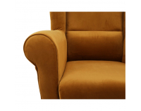 Kreslo (ušiak) Charlot - horčicová