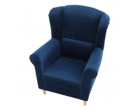 Kreslo (ušiak) Charlot - modrá