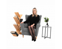 Kreslo (ušiak) Charlot - sivá